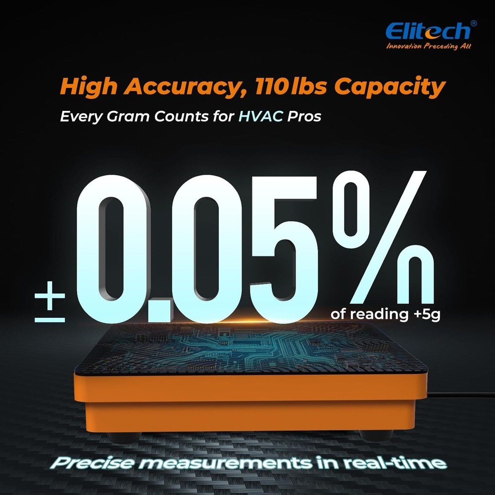 Electronic Charging Weight Scale for Refrigerants with Protective Carrying Case