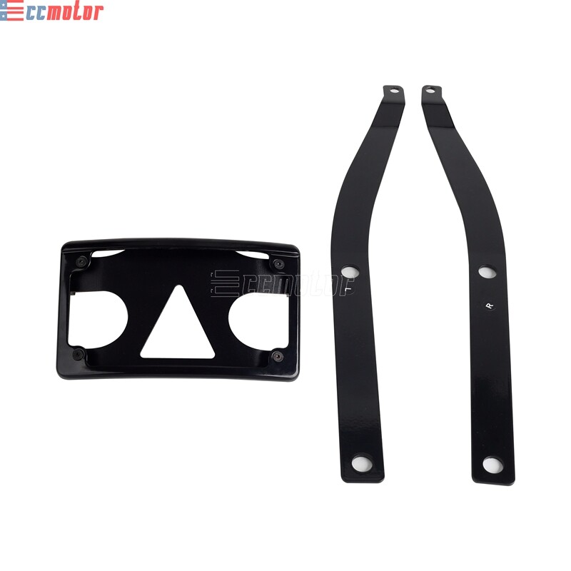 Relocation Number Plate Bracket W/ LED Frame For Harley Fat Bob FXFBS FXFB 18-24