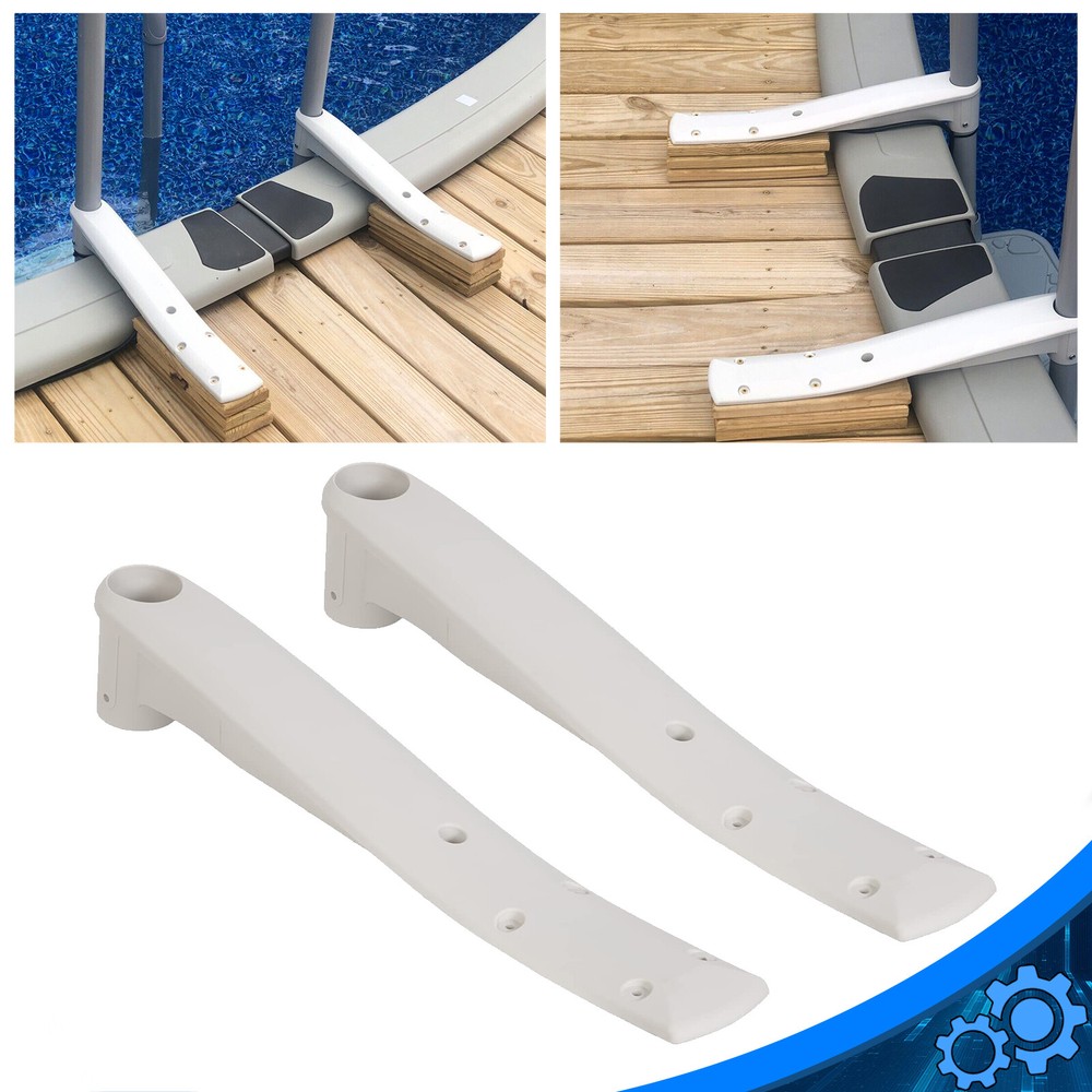 NEW Polypropylene Deck Support For Above Ground Swimming Pool Step White 2 Pack