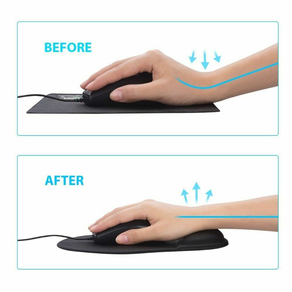 Ergonomic Comfort Mouse Pad Mat Wrist Rest Support Non-Slip Computer Laptop PC