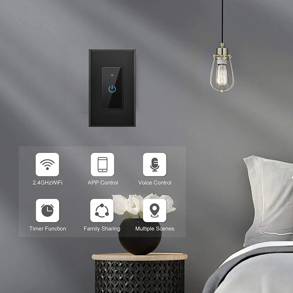 WiFi Smart Light Switch 2 Pack Light Switch Remote for Alexa & Google IFTTT US