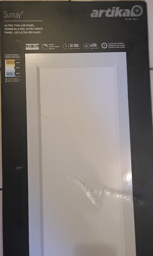 ARTIKA SUNRAY ULTRA THIN LED LIGHT PANEL WITH 3 TUNABLE COLORS.