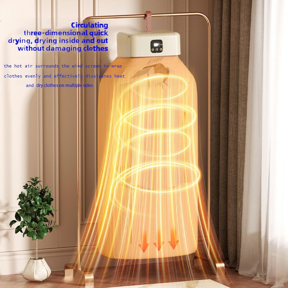 Portable Dryer Mini Compact 600W Adjustable Timer Quiet Fast Machine