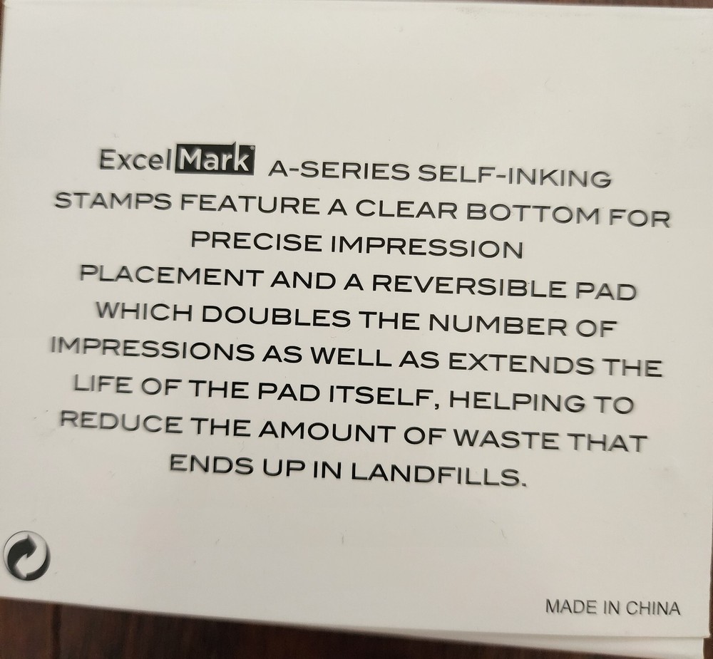 Self inking stamp "Address Correction Requested" in green #10 font