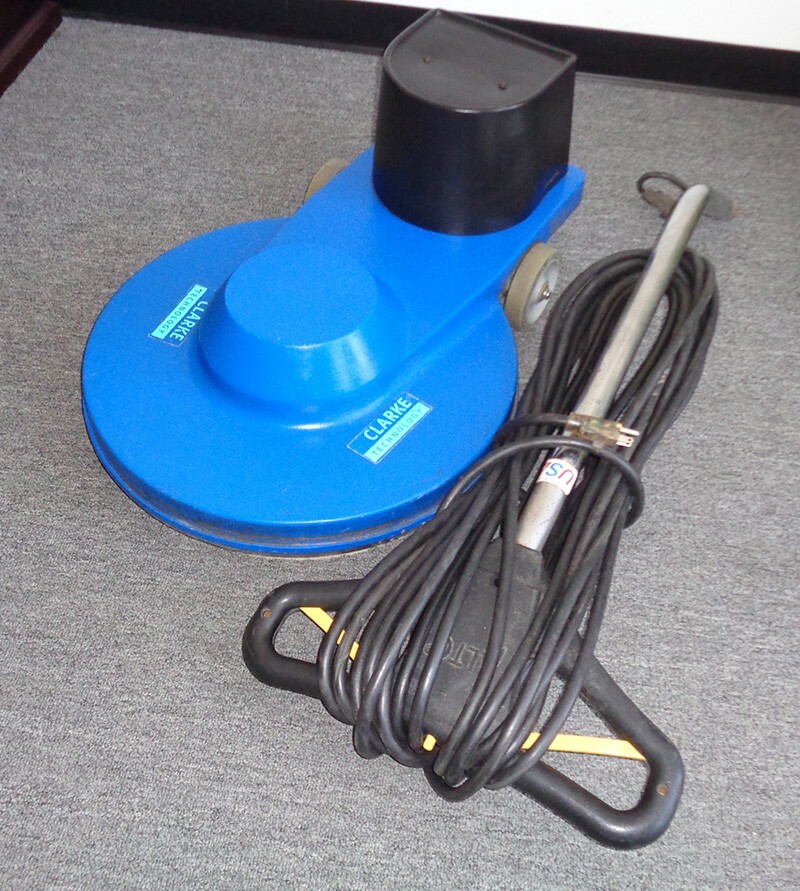 20" CLARKE HIGH SPEED FLOOR BUFFER, REMOVABLE HANDLE, USED