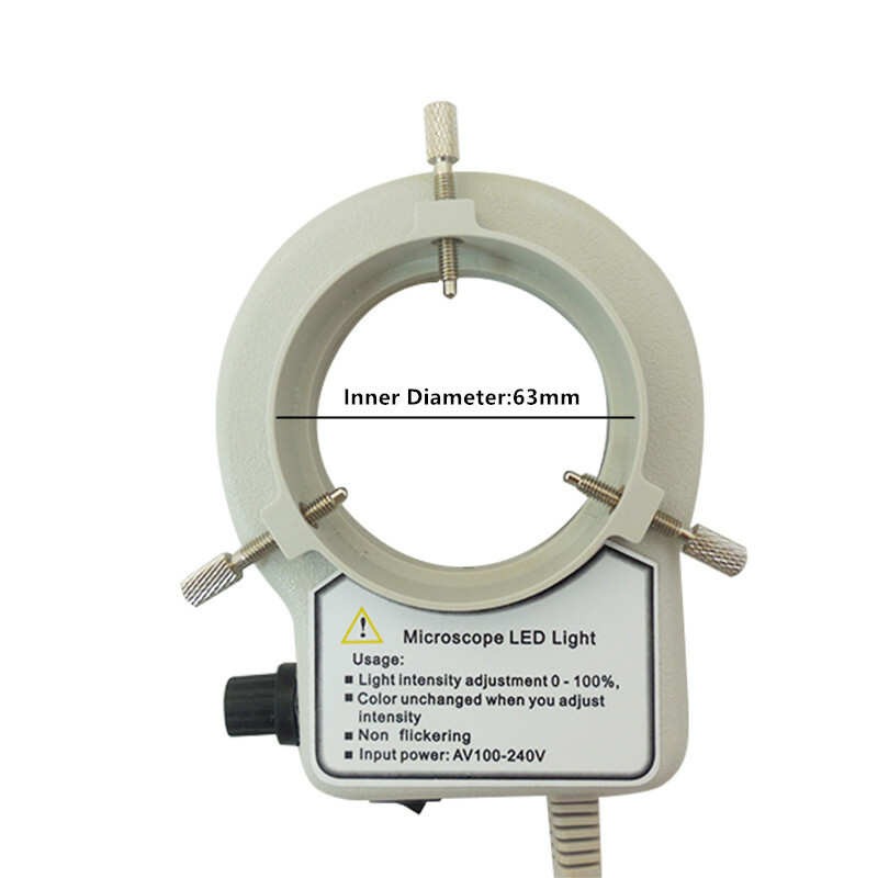 56 LED Microscope Ring Light Illuminator with Dimmer for Stereo Microscope