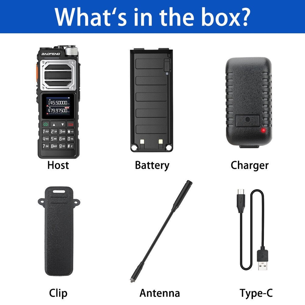BAOFENG UV25 WALKIE TALKIE LONG RANGE TRI-POWER TWO WAY RADIOS&PROGRAMMING CABLE