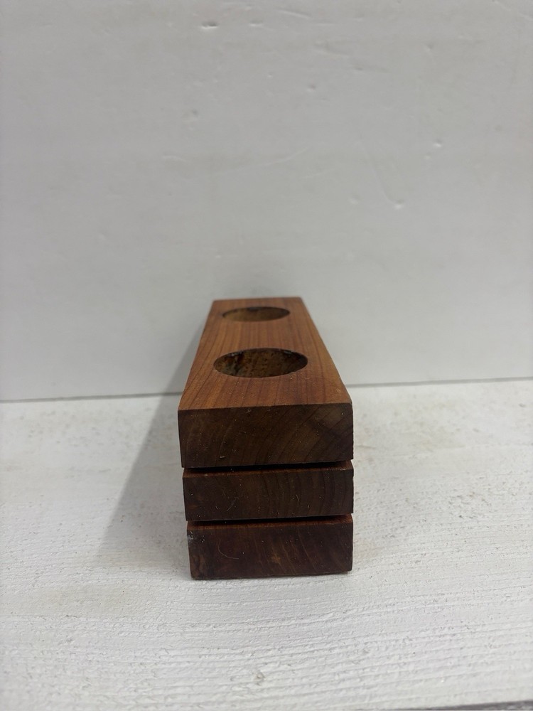 Cherry Wood Candle Holder