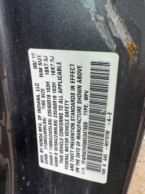 Camera/Projector Camera Windshield Mounted AWD EX Fits 17-19 CR-V 334392