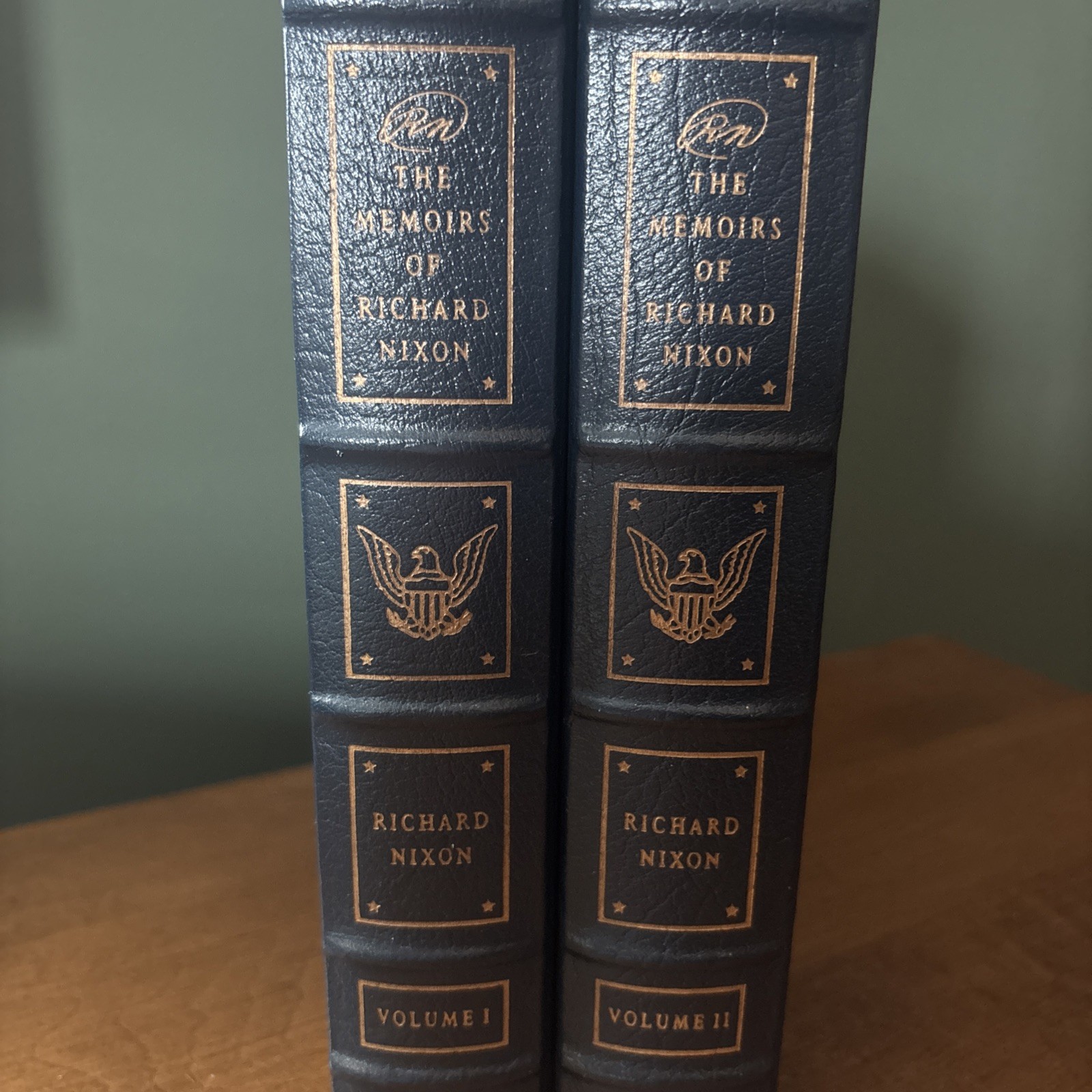 SIGNED - The Memoirs of Richard Nixon- 2 Vol Set- Easton Press w/ Introduction