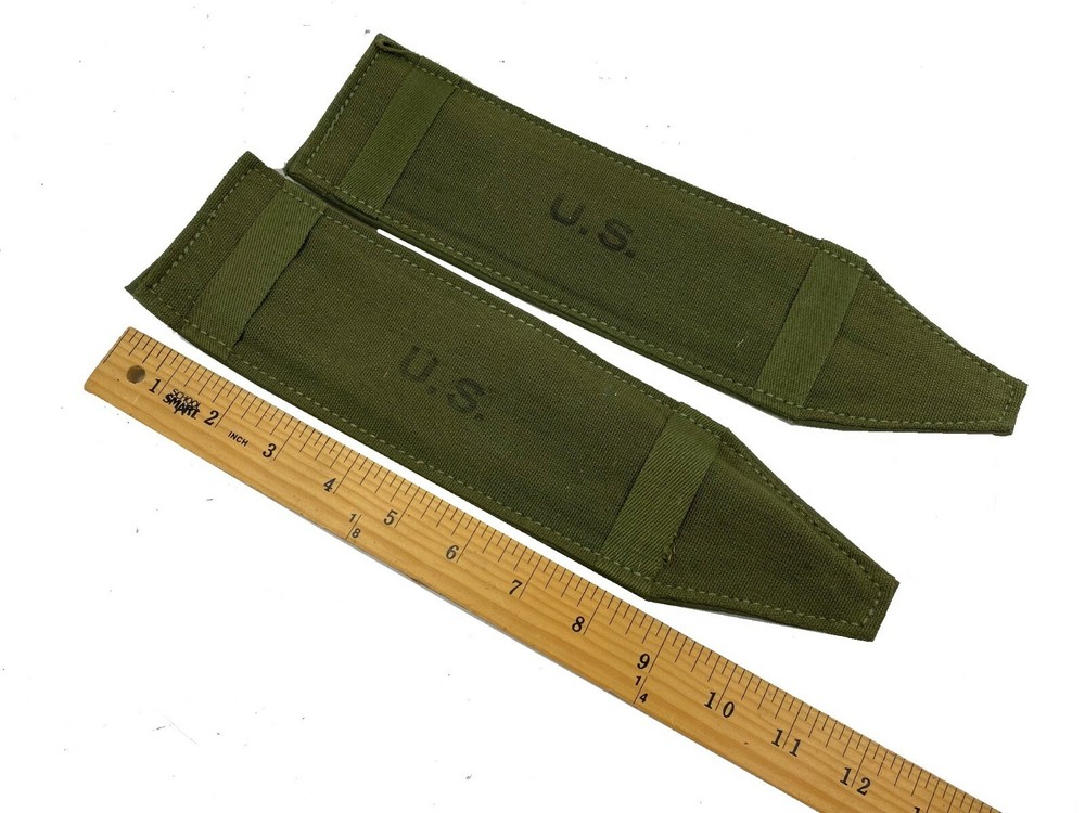 WW2/POST WW2 Canvas OD Shoulder Strap Pads, Pair