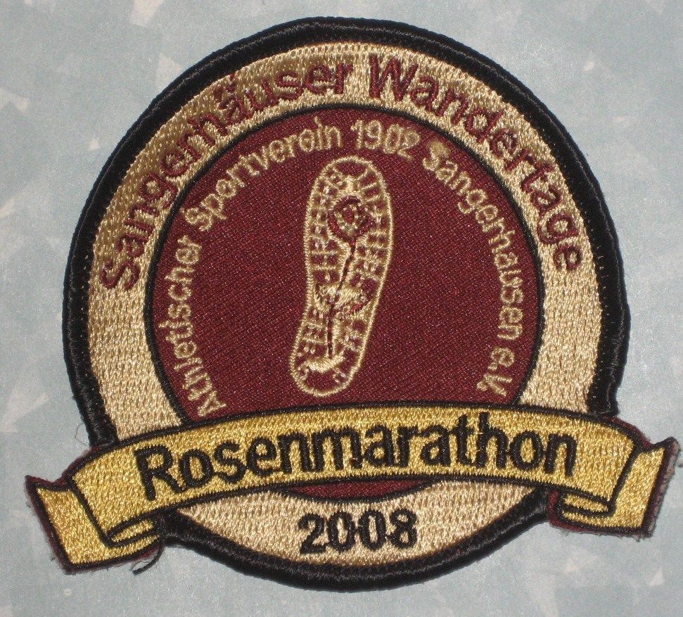 Sangerhäuser Wandertage  Rosenmarathon 2008 Patch - Germany