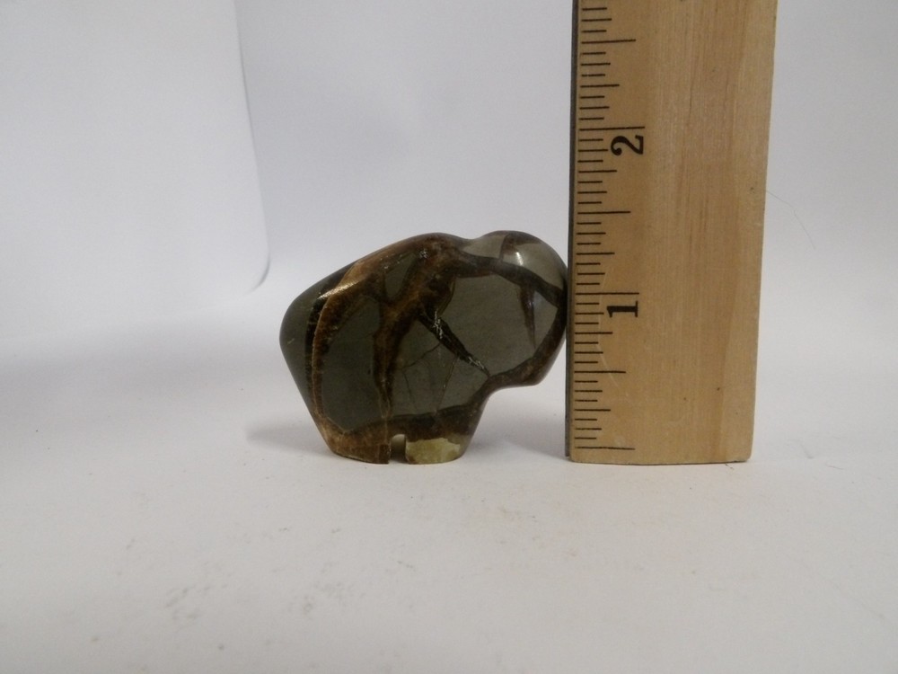 Carved Septarian Bison/Buffalo