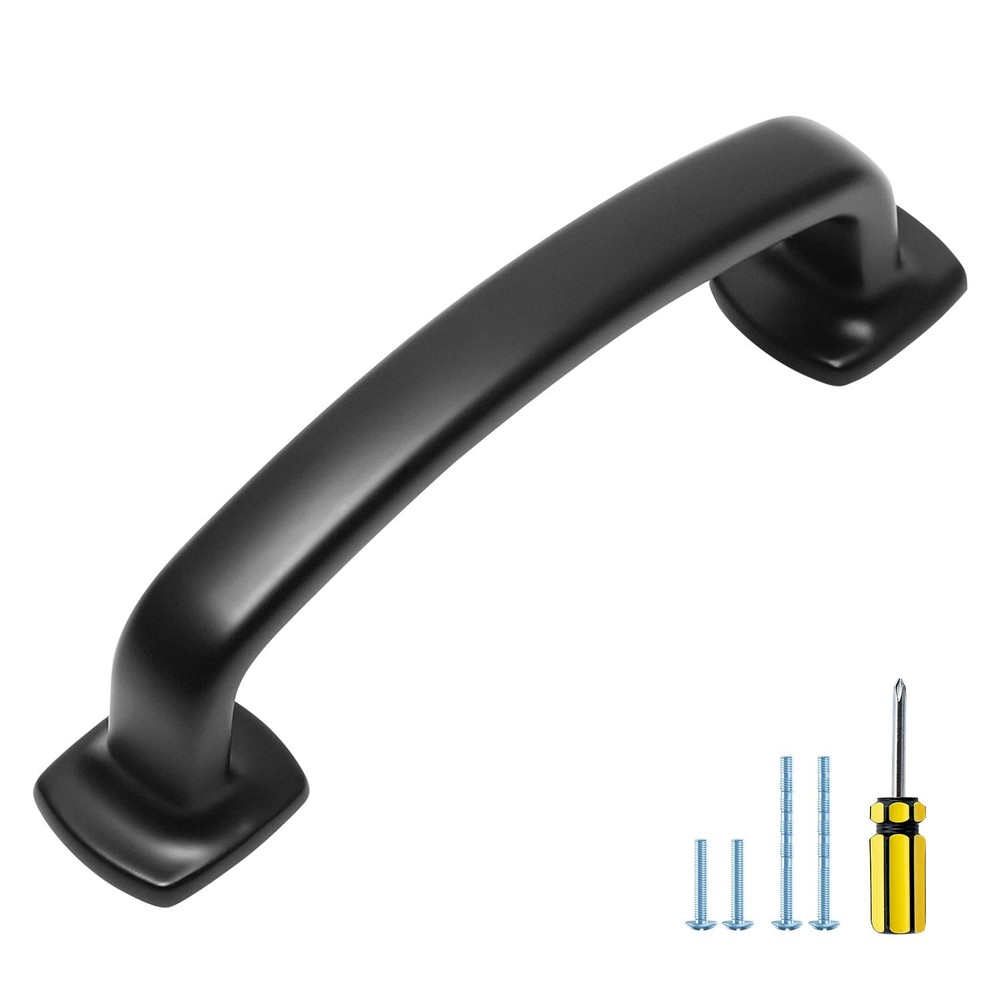 Arch Cabinet Pulls Solid 10 Pack 3 Inch Matte Black Kitchen Cabinet Handles F...