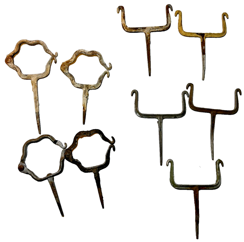Antique Lead Rain Gutter Spout Bracket Brackets Victorian Hexagonal Rectangular