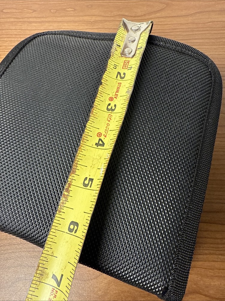 Black Zippered CD Case New 16 CDs