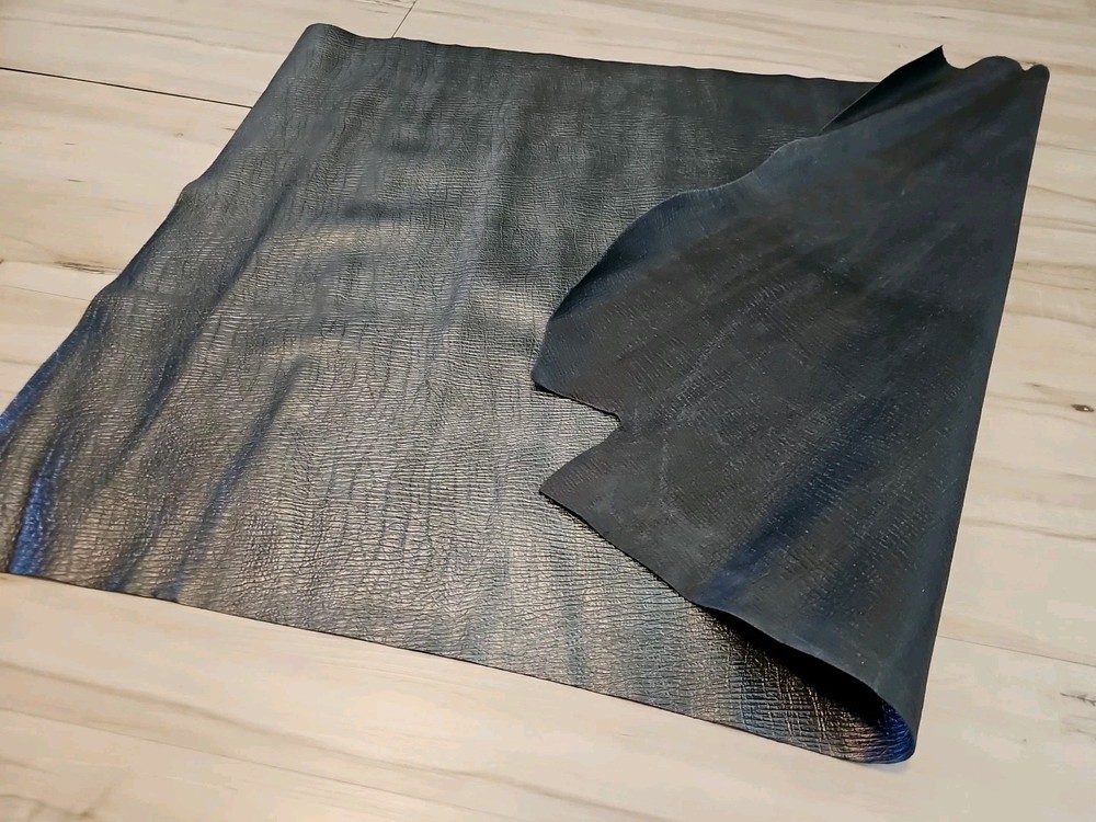 2-3oz METALLIC GRAPHITE S-SHOULDER LEATHER HIDE MEDIUM SOFT SHEET,PANEL 8-9+sqf