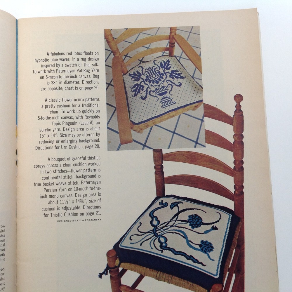 Vintage McCalls Stitchery Needlepoint Pattern Book IV 42 Designs