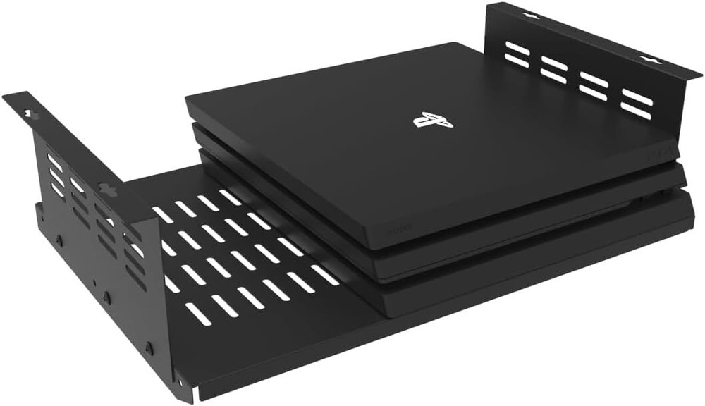 JINGCHENGMEI Under Desk Computer Mount for Small Form Factor SFF Black