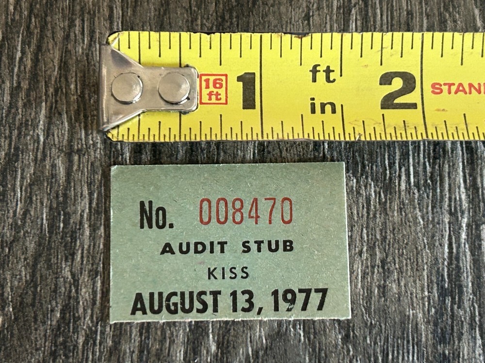 KISS Ticket Stub Love Gun Concert Tour Aug13 1977 Portland Vintage Kiss Aucoin A