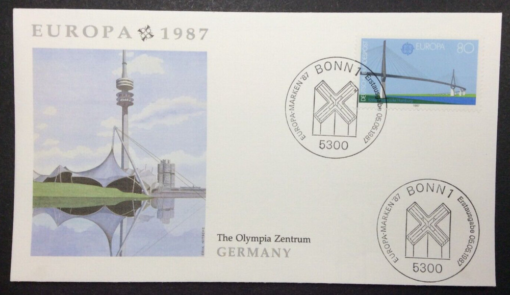 Germany, EUROPA 1987 - European Modern Architecture Set FDC