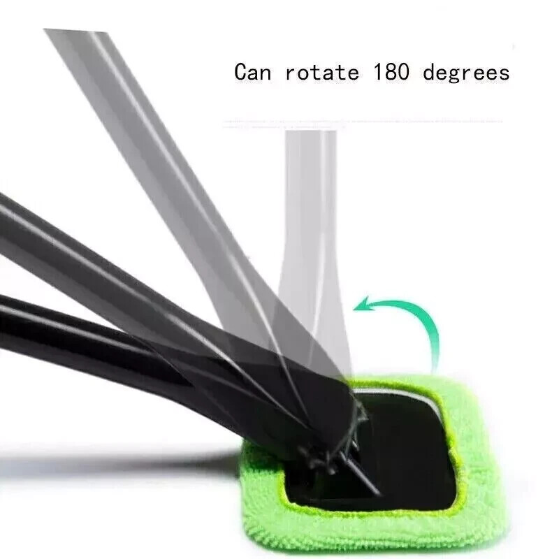 2 Pack Window Windshield Cleaning Tool Microfiber Car Wiper Cleaner Glass Brush