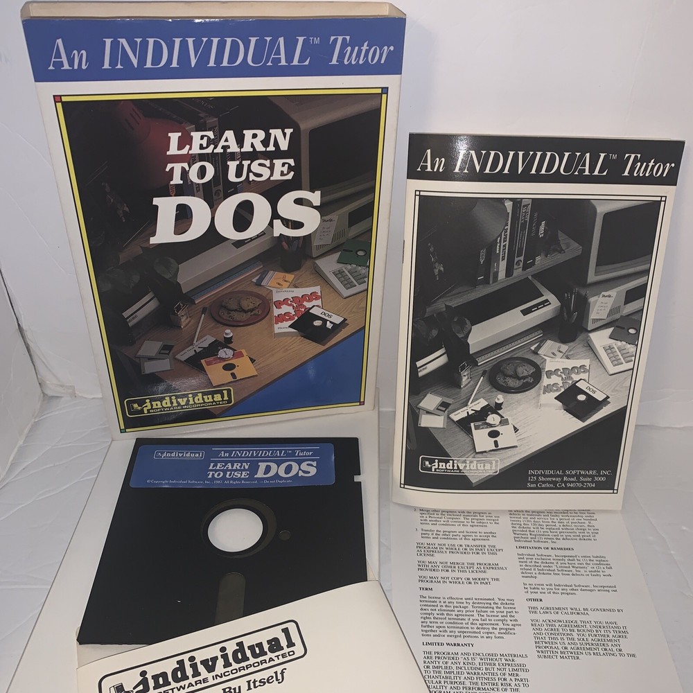 Vintage DOS Computer Based Learning Tools - Learn To Use By Individual Software
