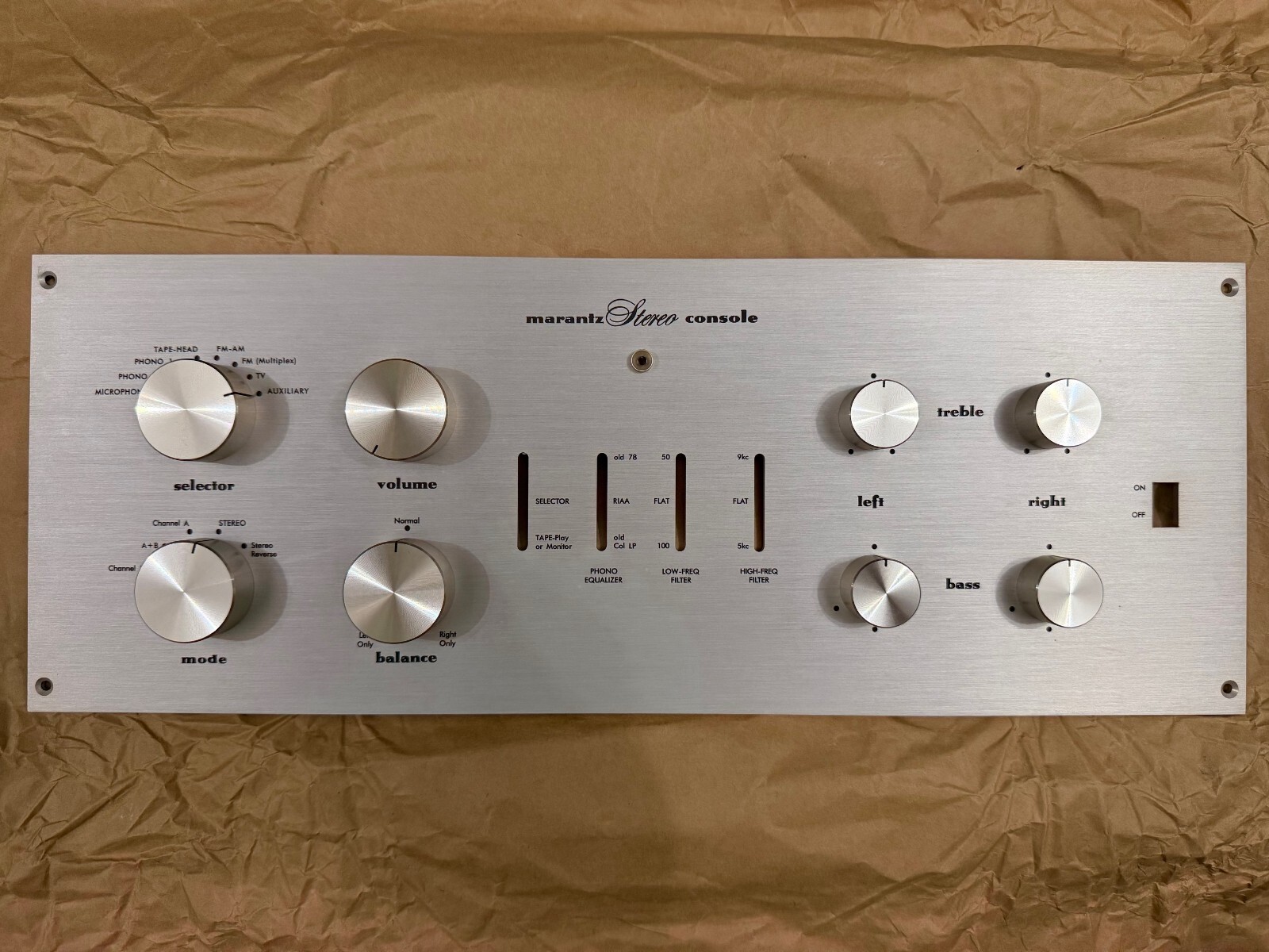 Marantz 7c 7 tube preamplifier treble bass knob