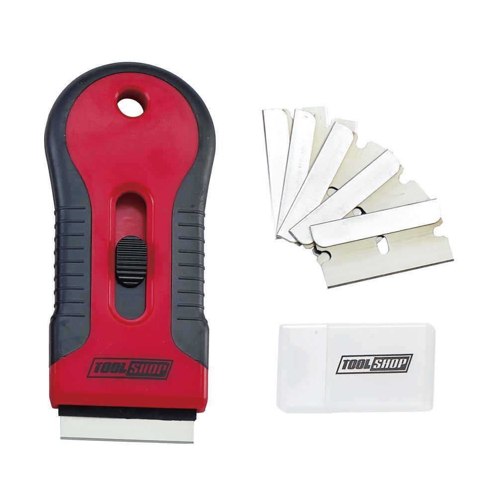 3 Piece Retractable Utility Knife, Snap Off & Scraper Set - Includes 28 Blades