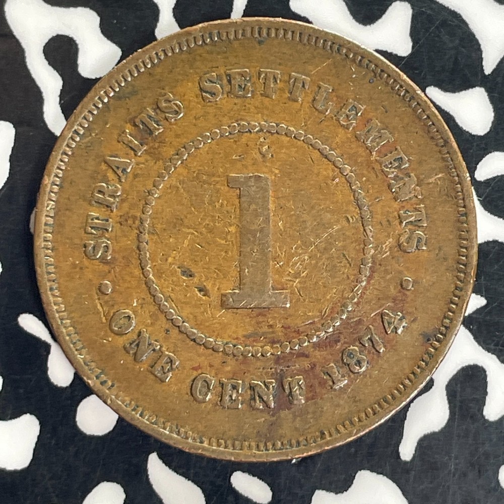 1874 Straits Settlements 1 Cent Lot#C5023