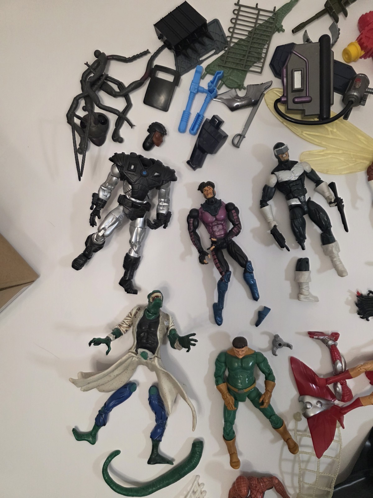 Mixed Lot of Junk Action Figures and Toys For Parts Access Missing Junk Toy Box