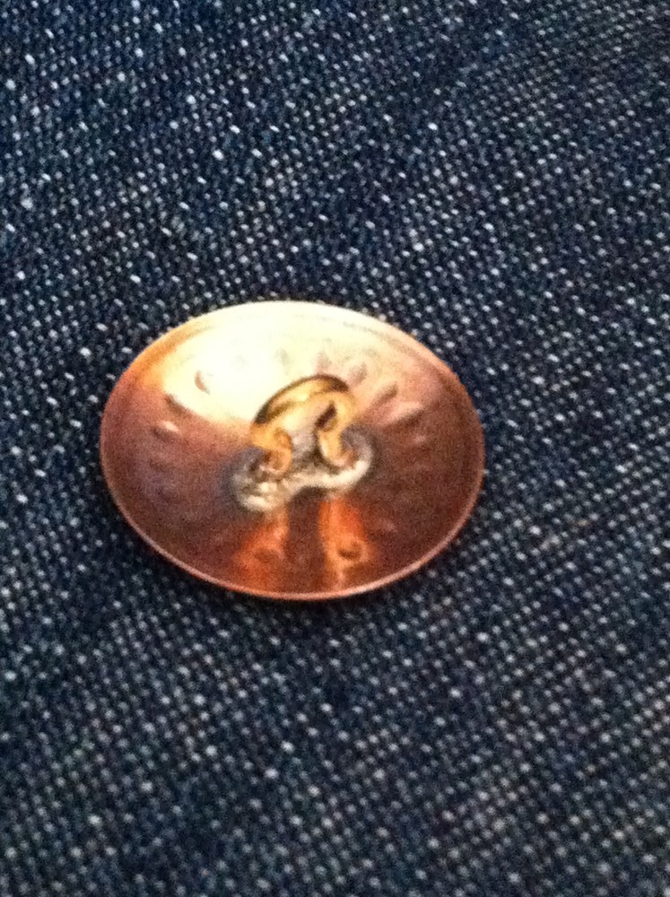 4 - Copper Concho Buttons - Western, Native Crafts - 1"