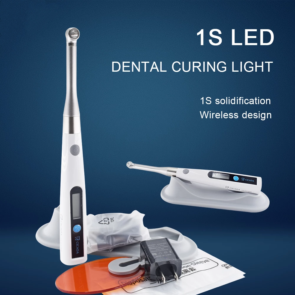 Dental LED Curing Light 1 Sec Curing Wireless Quick Solidify Cure Lamp US STOCK