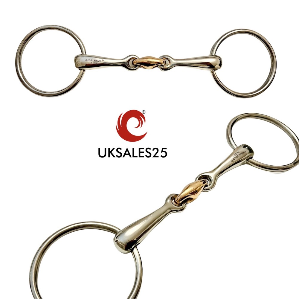 Loose Ring Stainless Steel Snaffle Bit with Copper lozenge *SAME DAY DISPATCH*