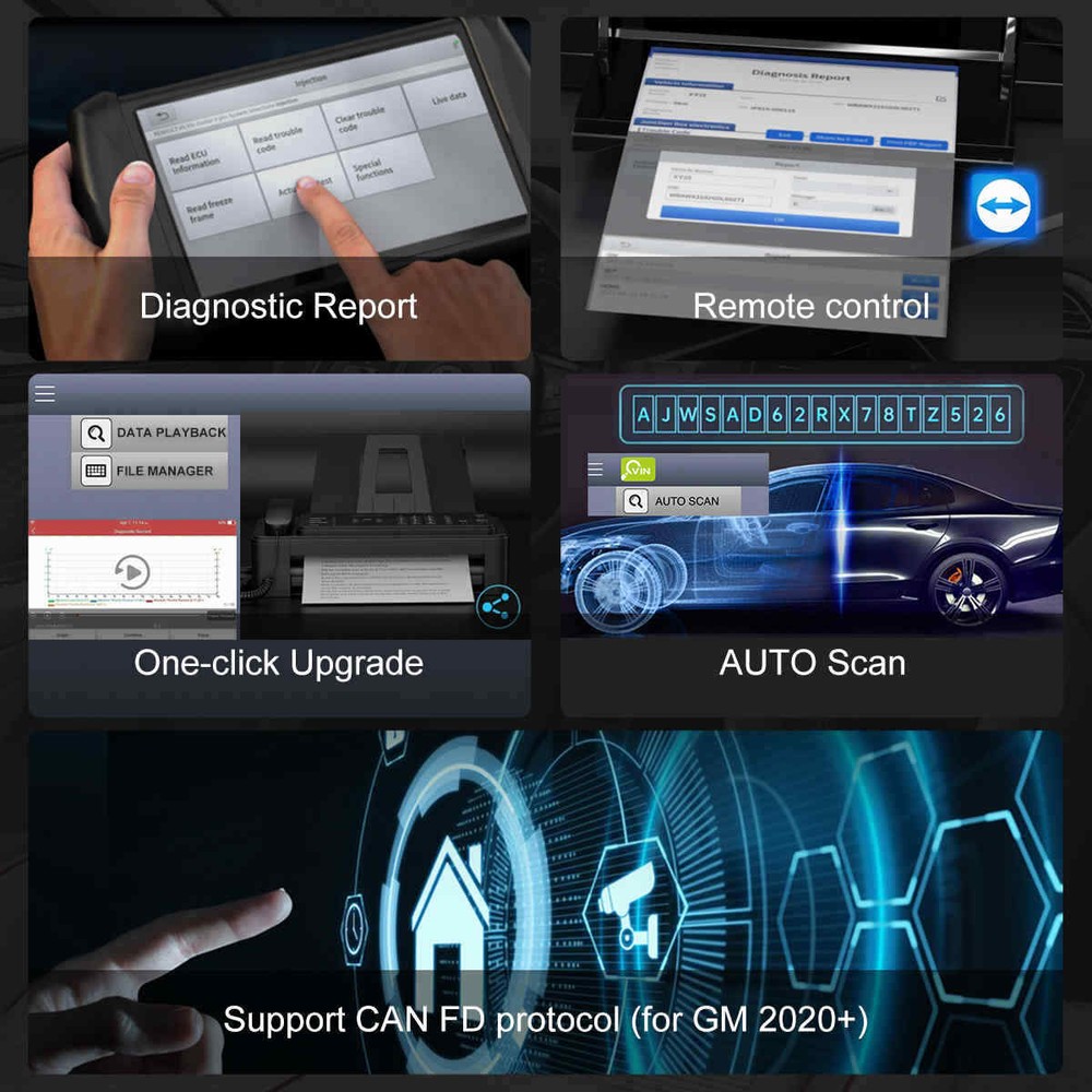 XTOOL Scanner IP616 OBD2 Auto Full Diagnostic K!ey Programmer Coding Tool CANFD
