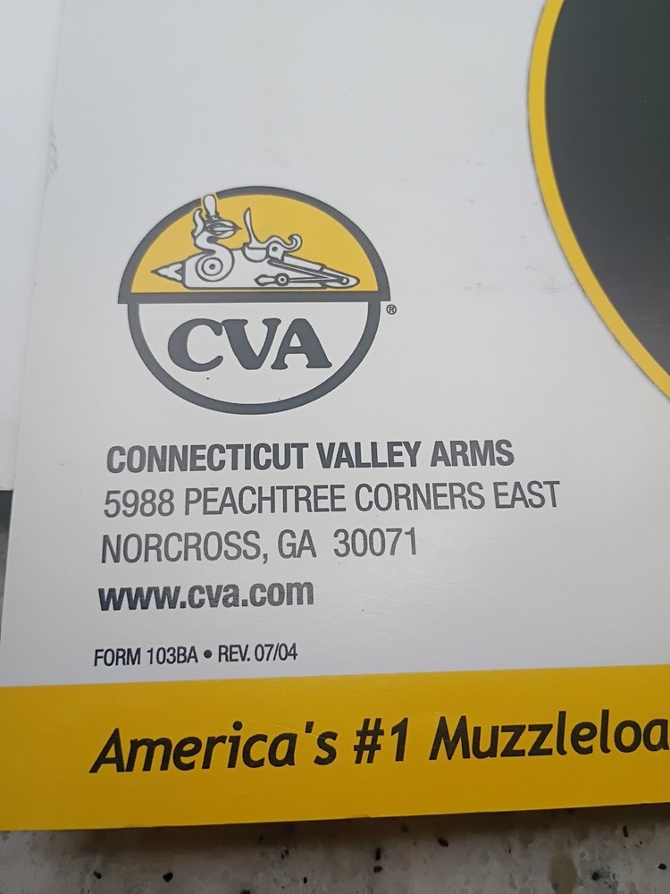 CVA Muzzleloader Break-Action Rifle Manual 2004