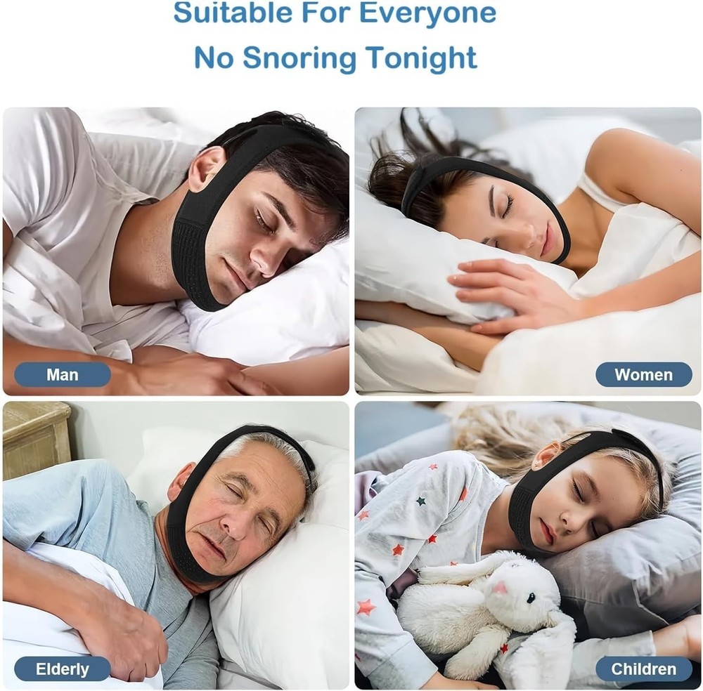 Comfortable Adjustable Chin Strap for Snoring Relief - Sleep Soundly Tonight