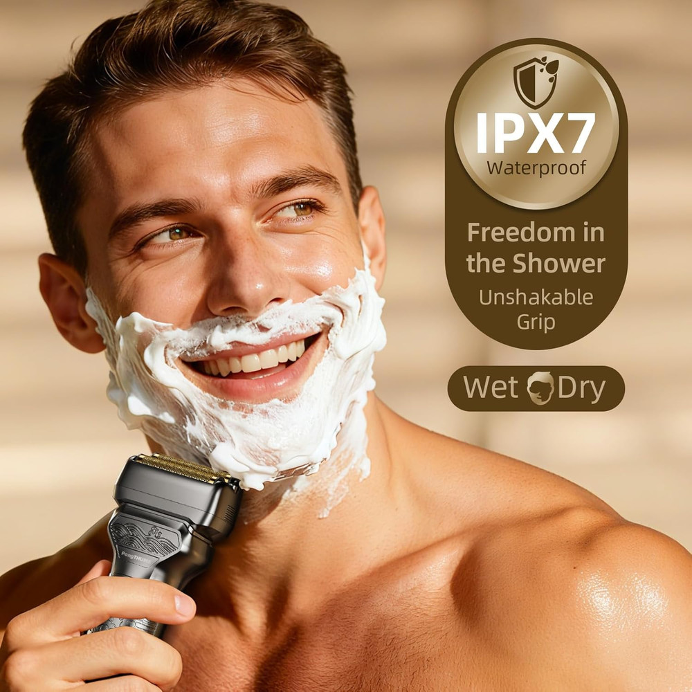 Electric Razor Pop-Up Trimmer LED Gray