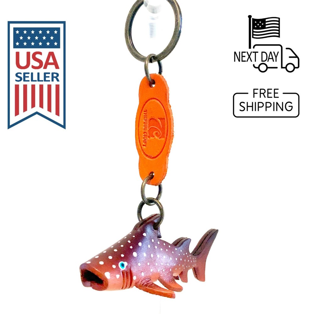 Whale shark Handmade Leather Keyring