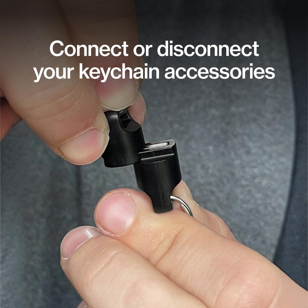 KeySmart MagConnect Pro Magnetic Quick Release KeyChain - Detachable Key Ring...