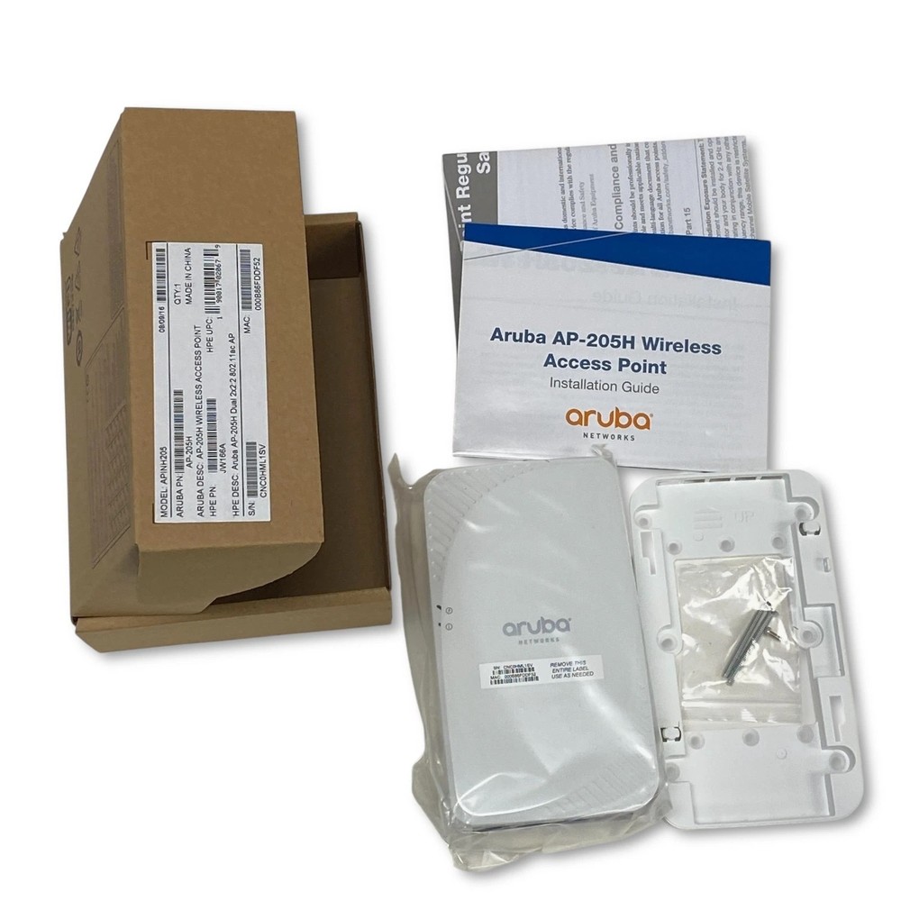 NEW Aruba Network APINH205 Wireless Access Point w/ Guide, Mounting Bracket