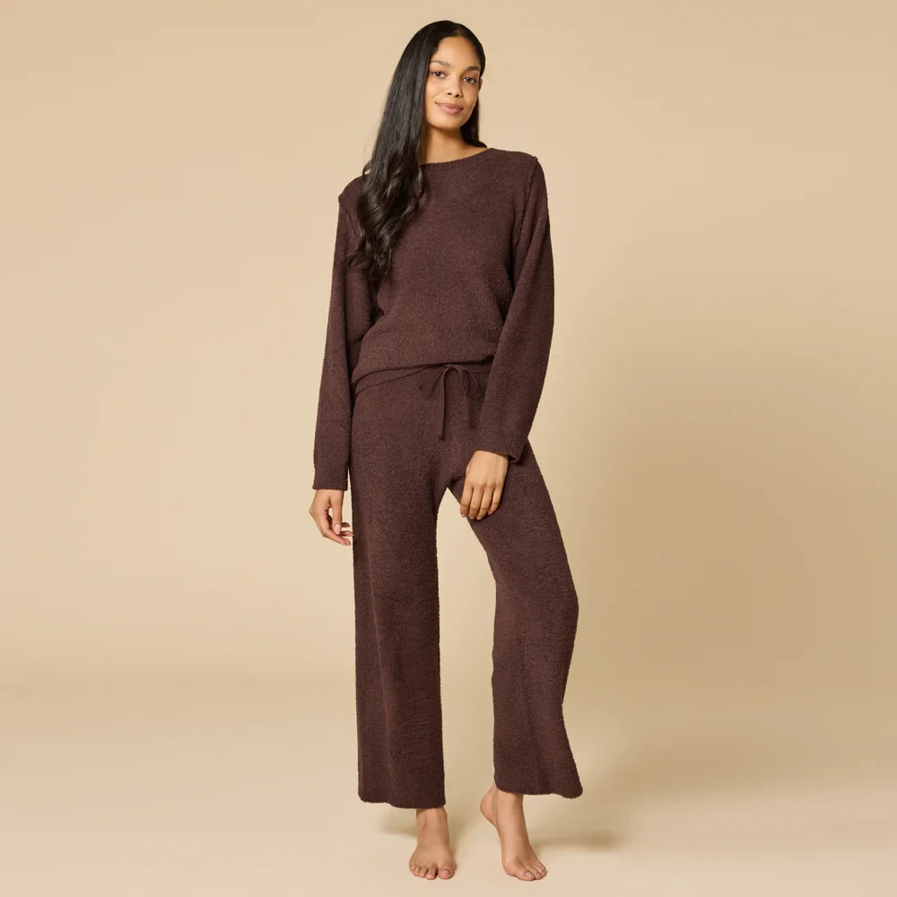 Softies Solid Marshmallow Reverse Seam Crew Neck Lounge Set -CHOOSE SIZE / COLOR