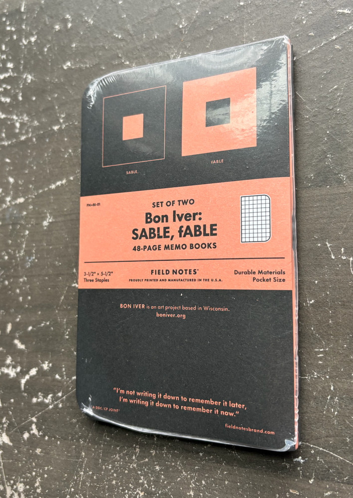 Field Notes - Bon Iver: sABLE fABLE Edition - SEALED 2-Pack