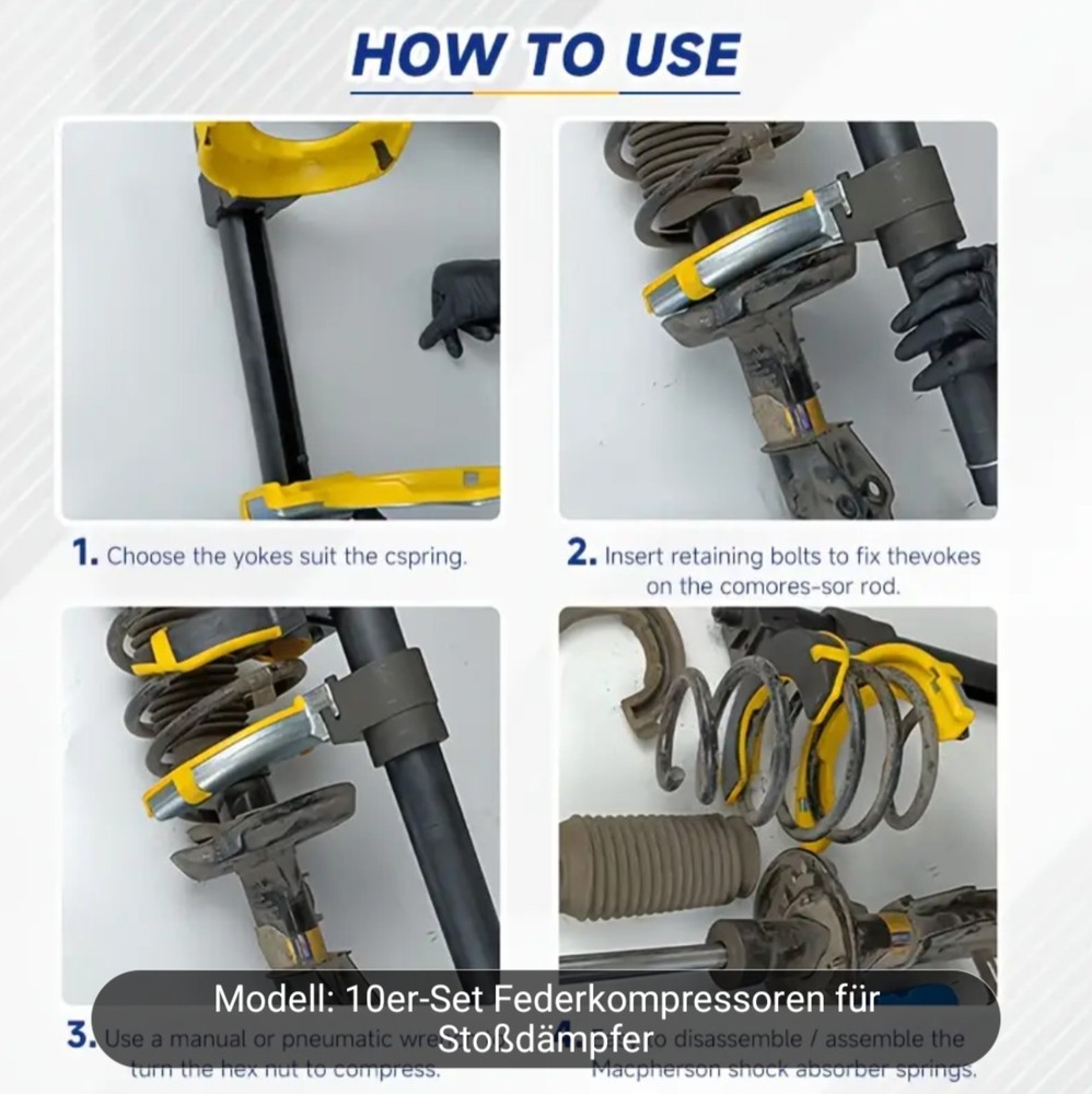 Professional spring compressor Mc Pherson strut system tuning lowering car tool