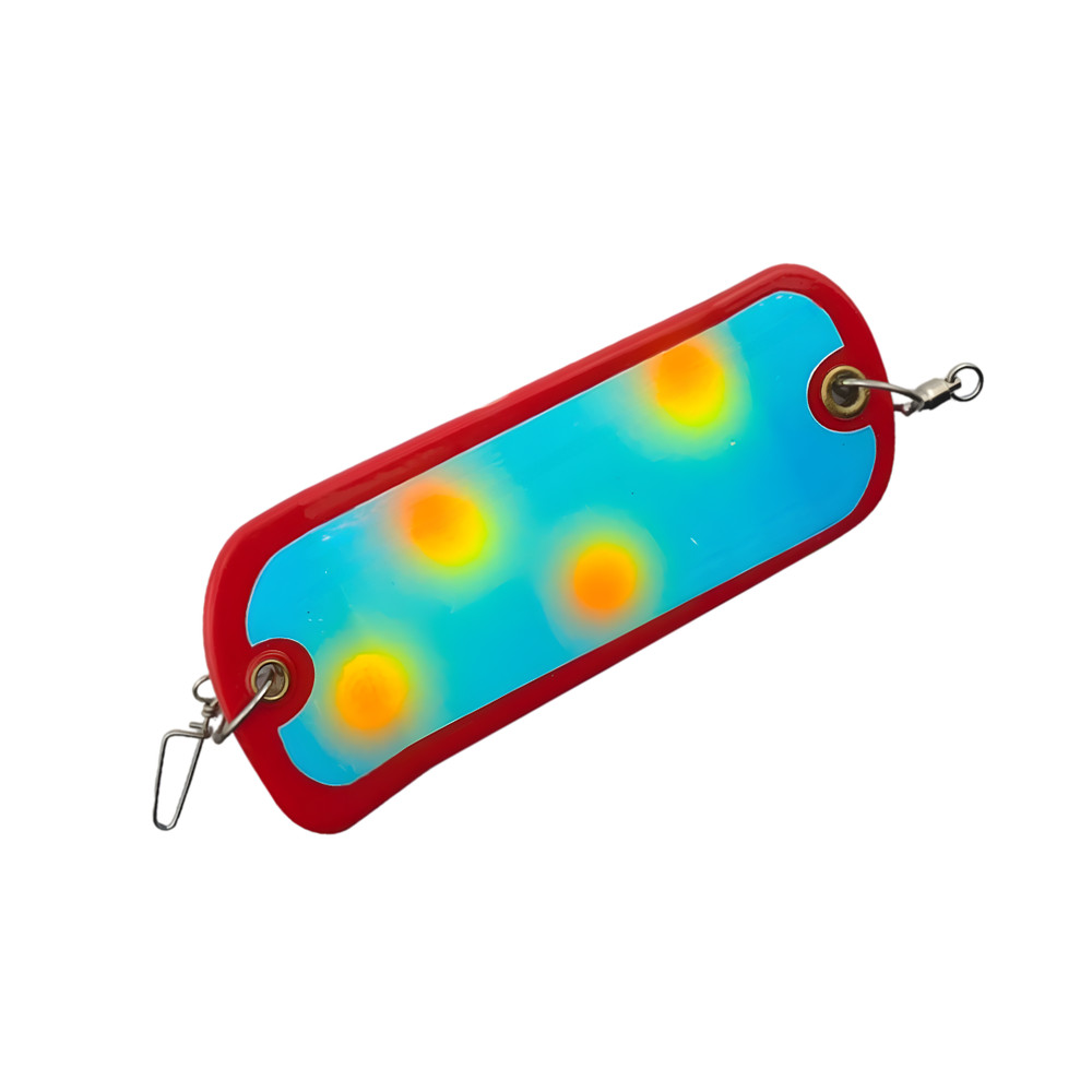 Custom Airbrushed 5.5" Flasher - Salmon / Trout / Trolling - Candy Corn