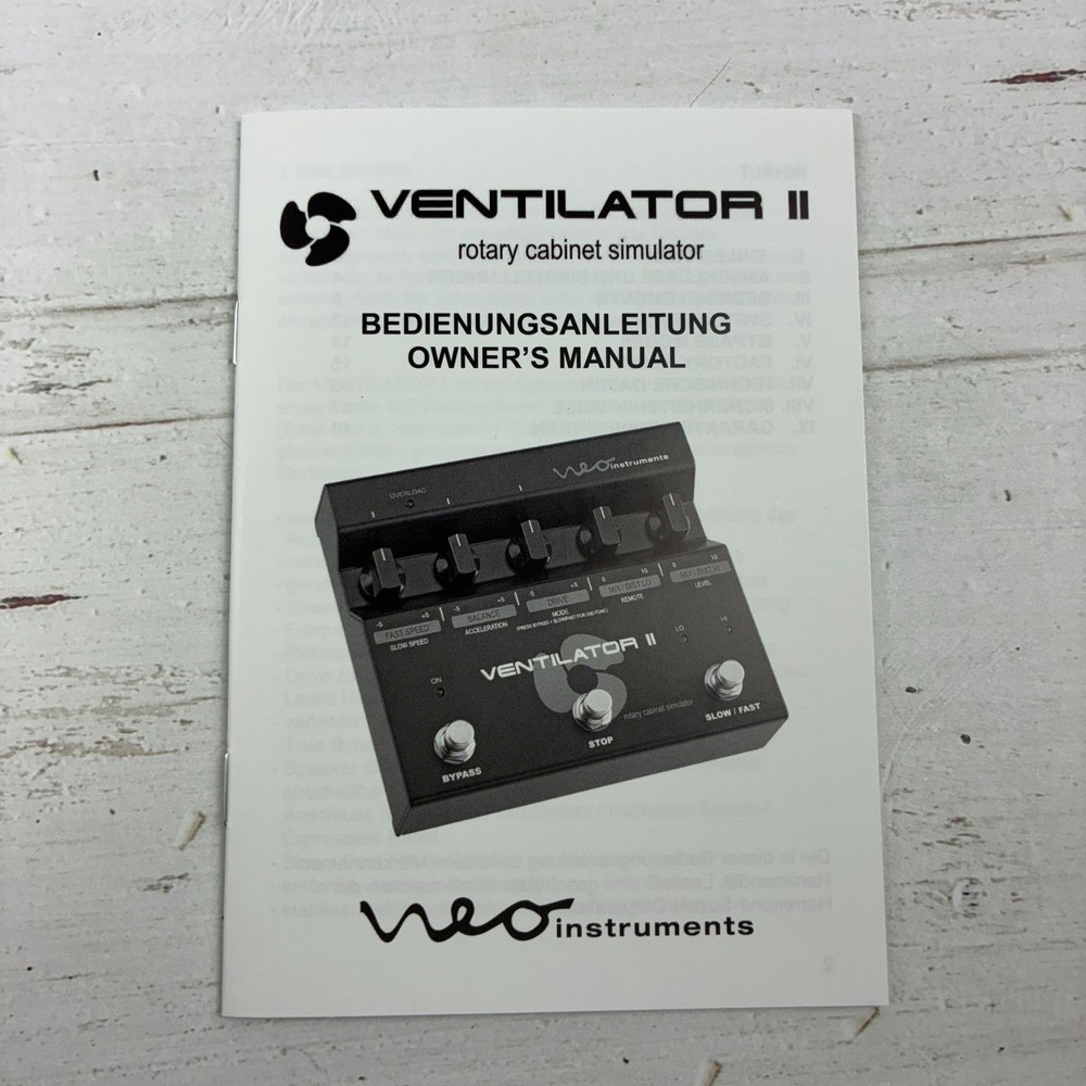NEO INSTRUMENTS Ventilator II Rotary Speaker Effects Pedal