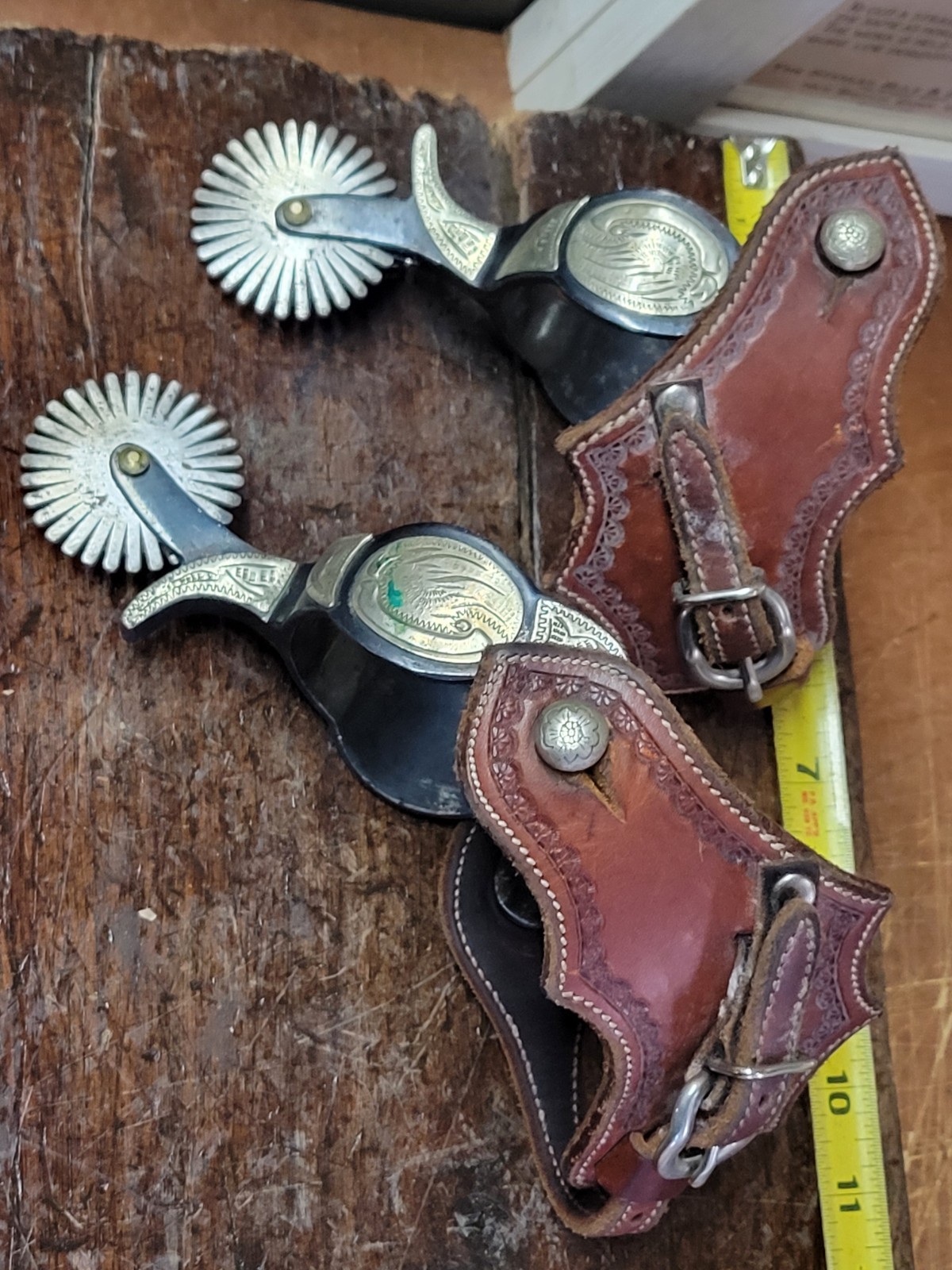 Vintage Western Spurs With Leather Strap