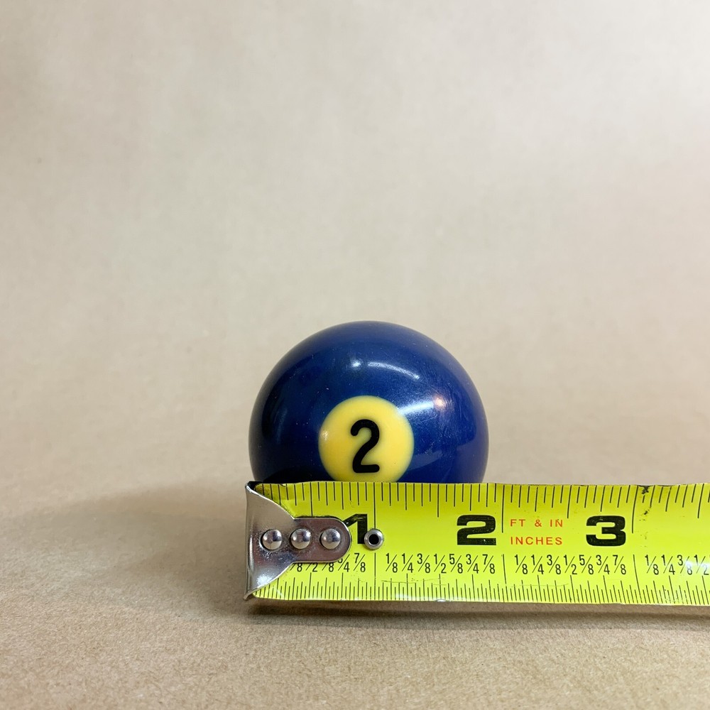 Vintage Bakelite Billiard #2 Solid Blue Pool Ball with Display Stand