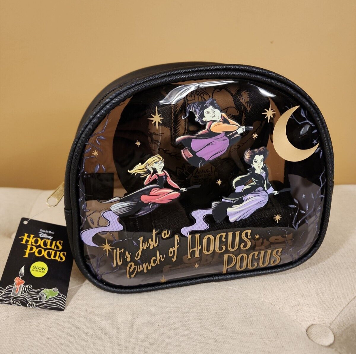 Disney Hocus Pocus Sanderson Sisters Cosmetic Bag 3 Piece Set Makeup Pouch NEW