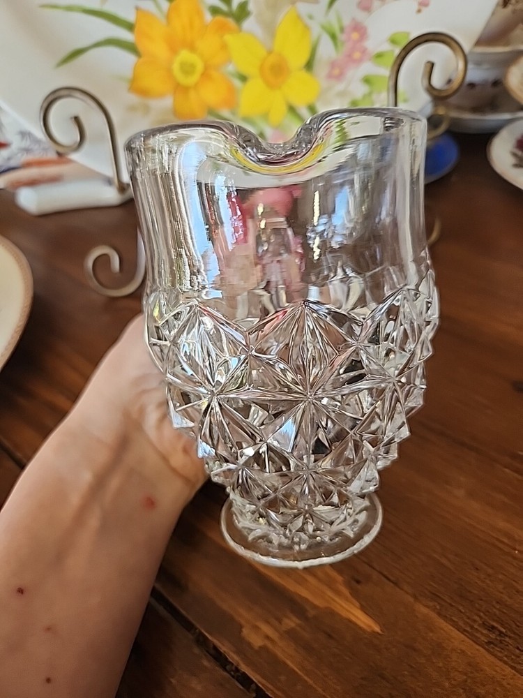 Tiffin Williamsburg Pressed: Clear Pressed Glass Pitcher with Raised Points